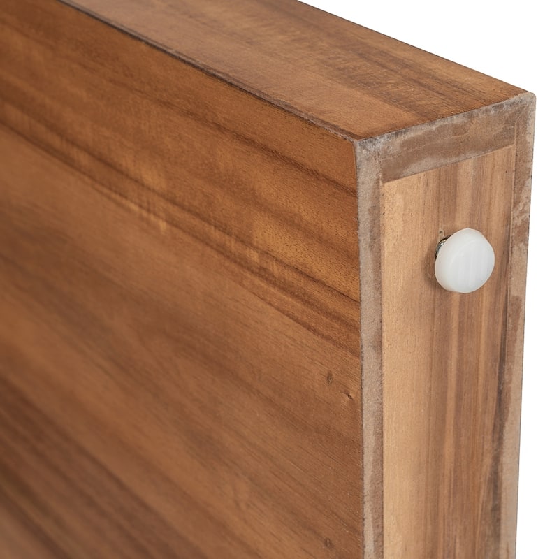 Entryway Table Console Table with Fluted 2-Drawer Rustic Sofa Table
