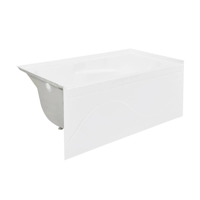 Ivy 48'' X 32" Bathtub With Apron Left Hand Drain In White - 48x32 Left