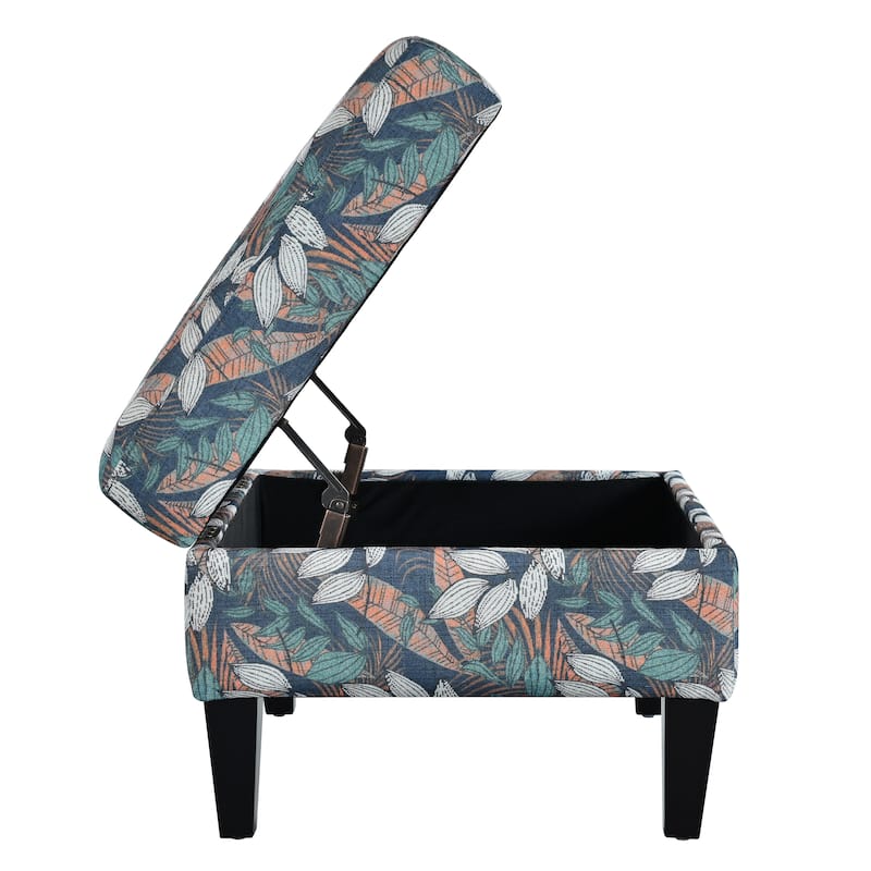 Zahra Tufted Fabric Storage Ottoman by Christopher Knight Home