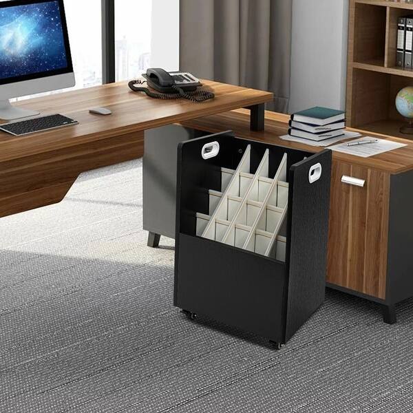 20 Slots File Holder with Wheels Mobile Roll File Organizer Bed Bath