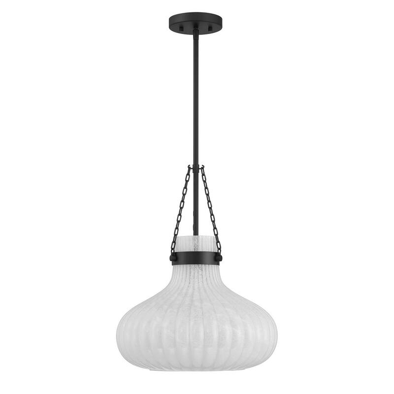 1-Light Pendant By Trade Winds - Matte Black