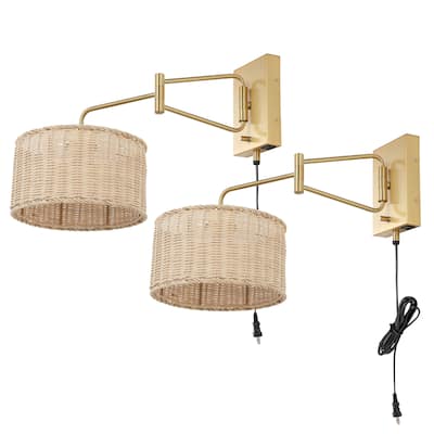 SAFAVIEH Lighting Bramley Wall Sconce (Set of 2) - 10" W x 21" D x 12" H