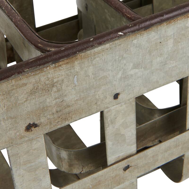 Set of 3 Rectangle Open Weave Iron Baskets