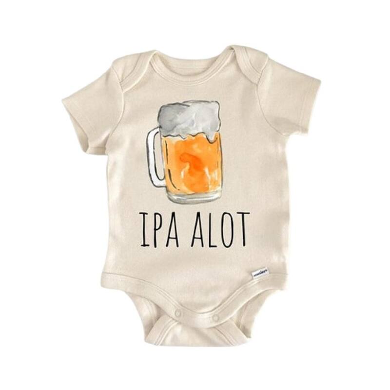 Beer Ipa Brew Hops - Baby Boy Girl Clothes Infant Bodysuit Funny Cute Newborn - Natural - Newborn