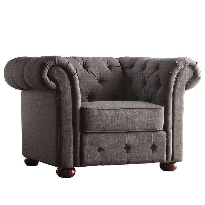 Knightsbridge Tufted Scrolled Chesterfield Chair by iNSPIRE Q Artisan