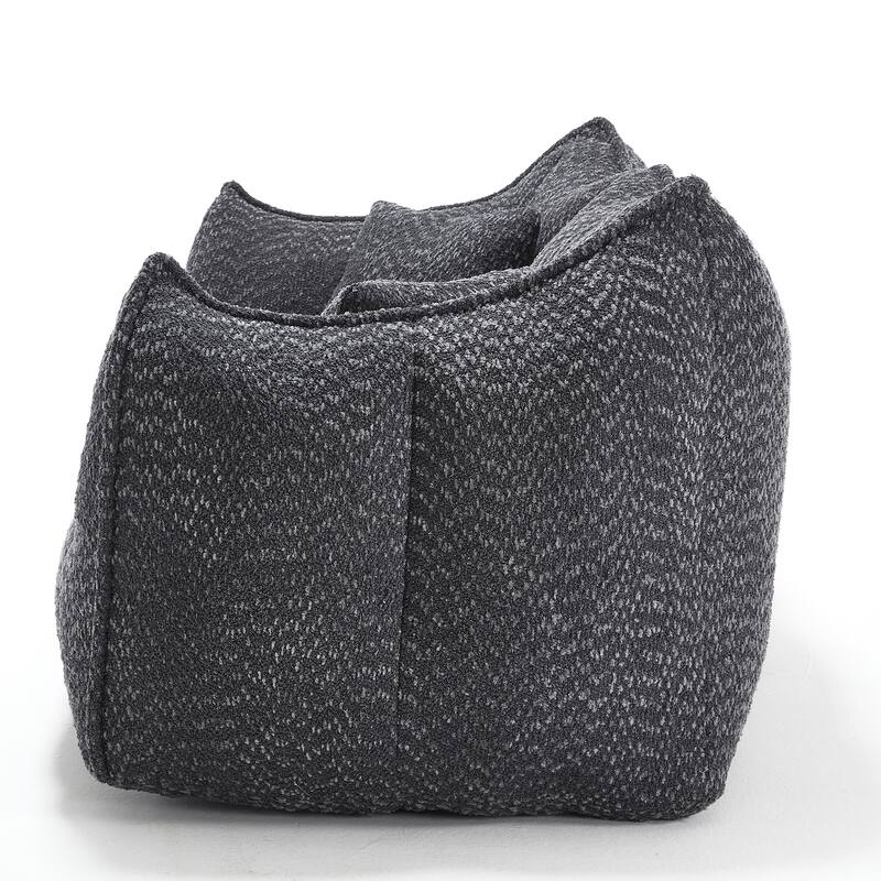 73.2" Chenille Oversized Beanbag Sofa Chair with High-Resilience Foam, Armrests and Handles