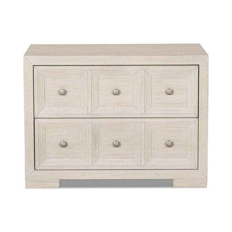 Furniture of America Durem II Modern 3-Piece Solid Wood Panel Bedroom Set with Oversized Nightstand and Chest
