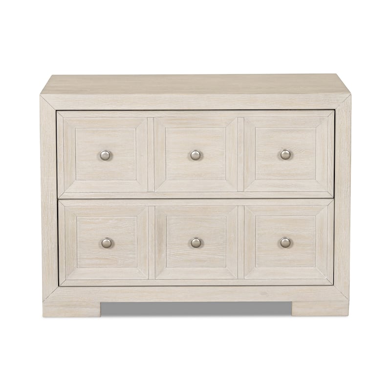 Furniture of America Durem II Modern 4-Piece Solid Wood Panel Bedroom Set with Oversized Nightstand