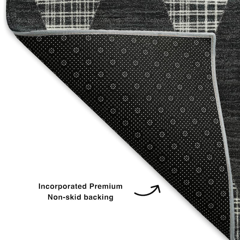 Premium Washable Super Soft Modern Diamond Mayfield Rug
