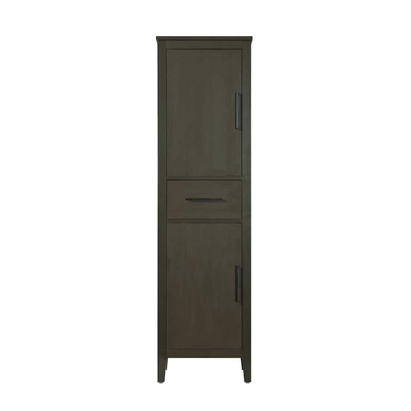 Laura 16-28 Inch Bath Storage Cabinet - Mocha Brown - 20"