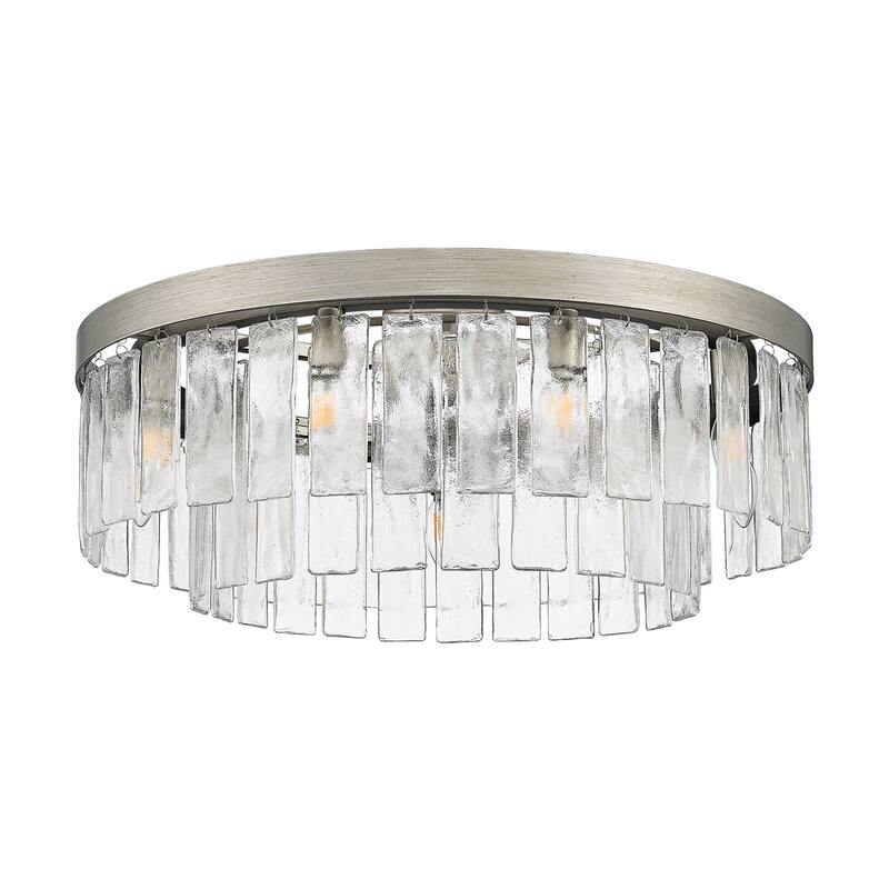 Golden Lighting Ciara 9-light Semi-Flush Mount in Peruvian Silver - Peruvian Silver - 9-Light Semi-Flush