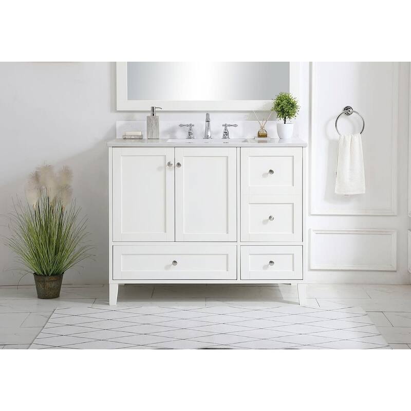 Elegant Lighting Sommerville 42" Free Standing Single Basin Vanity Set