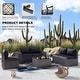 preview thumbnail 37 of 125, Kullavik 13 Pieces Outdoor Patio Furniture Set with Fire Pit Table w/ Wide Armrests