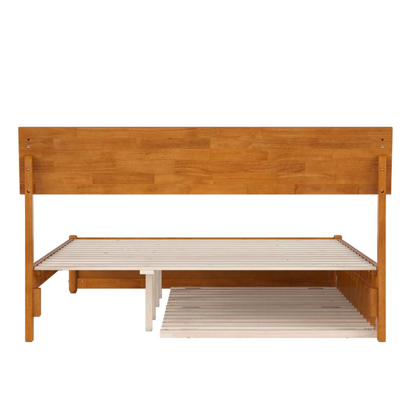Norla Wood Platform Bed with Trundle