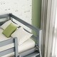 preview thumbnail 4 of 9, Grey Twin Pine High Loft Bed with Inclined Ladder