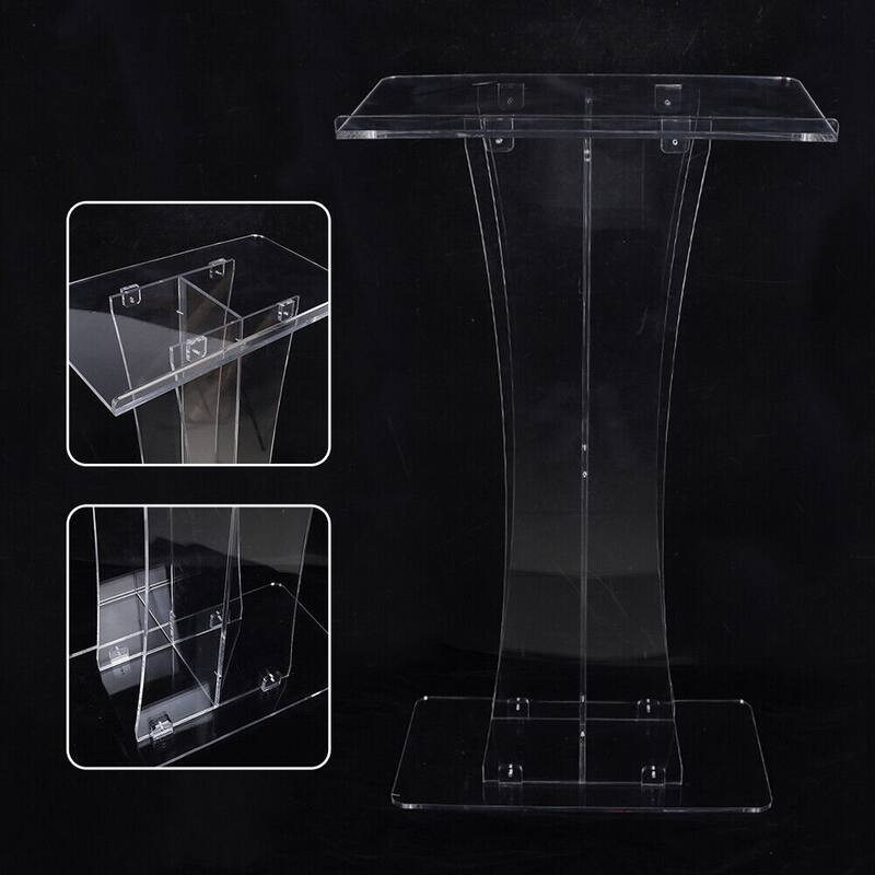 Acrylic Podium Stand Portable Lectern Pulpits for Churches - Overstock ...