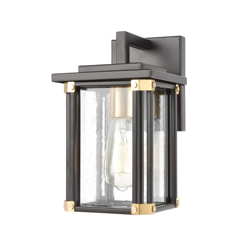 Elk Home Vincentown Matte Black With Seedy Glass 1 Light Wall Sconce
