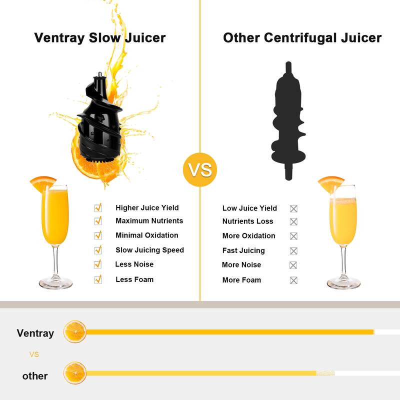 Ventray 408 Slow Press Masticating Juicer Black Bed Bath & Beyond