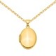 preview thumbnail 1 of 1, 14K Yellow Gold 21mm Oval Locket Pendant with 18-inch Cable Rope Chain by Versil