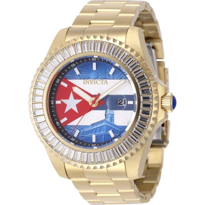 Invicta Men's 49618 Pro Diver Quartz PC32 Metal Dial Watch - Blue