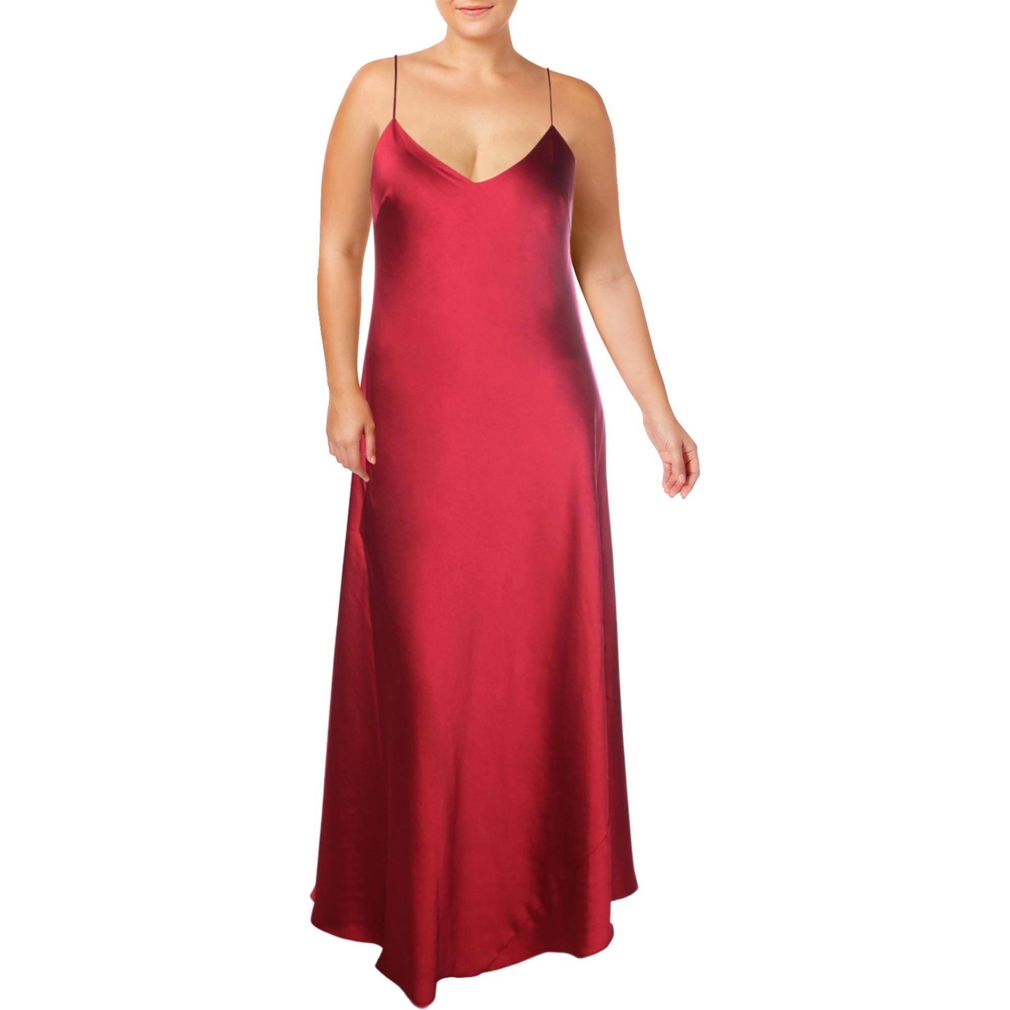 satin open back dress