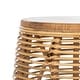 preview thumbnail 5 of 5, SAFAVIEH Maui Rattan Drum Stool Table -Natural - 17.7" x 17.7" x 18.9"