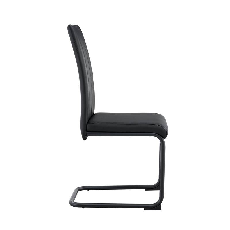 Set of 2 Modern High-Back Side Chairs
