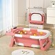 preview thumbnail 9 of 7, Portable Collapsible Baby Infant Bathtub with Thermometer and Removable Basket - 27.17”L x 8.46”W x 16.34”H