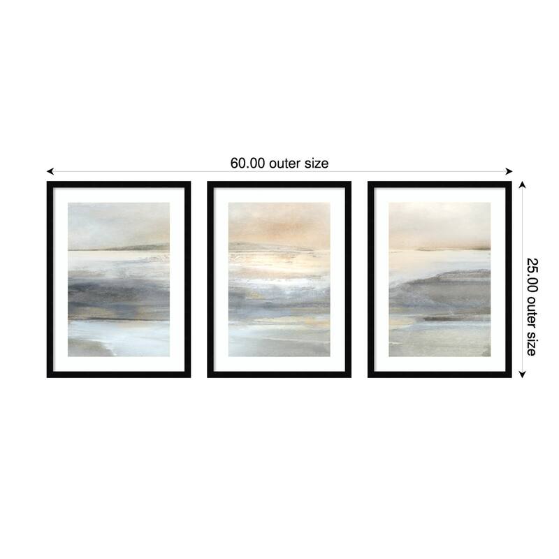 Abstract Land 3 Piece by Dan Hobday Framed Wall Art Prints