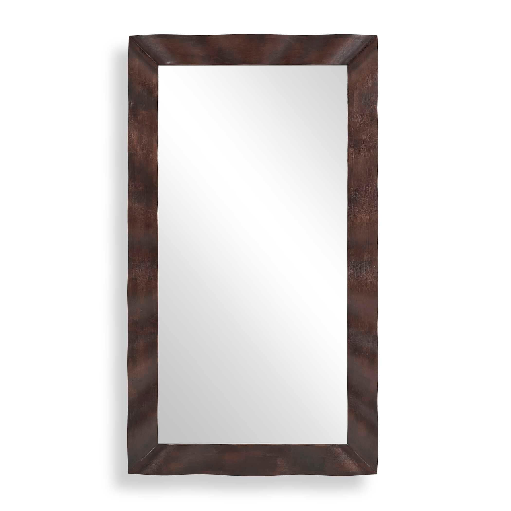 Uttermost Wrinkle Wavy Wood Mirror - 39.63" W x 69.63" H x 1.50" D