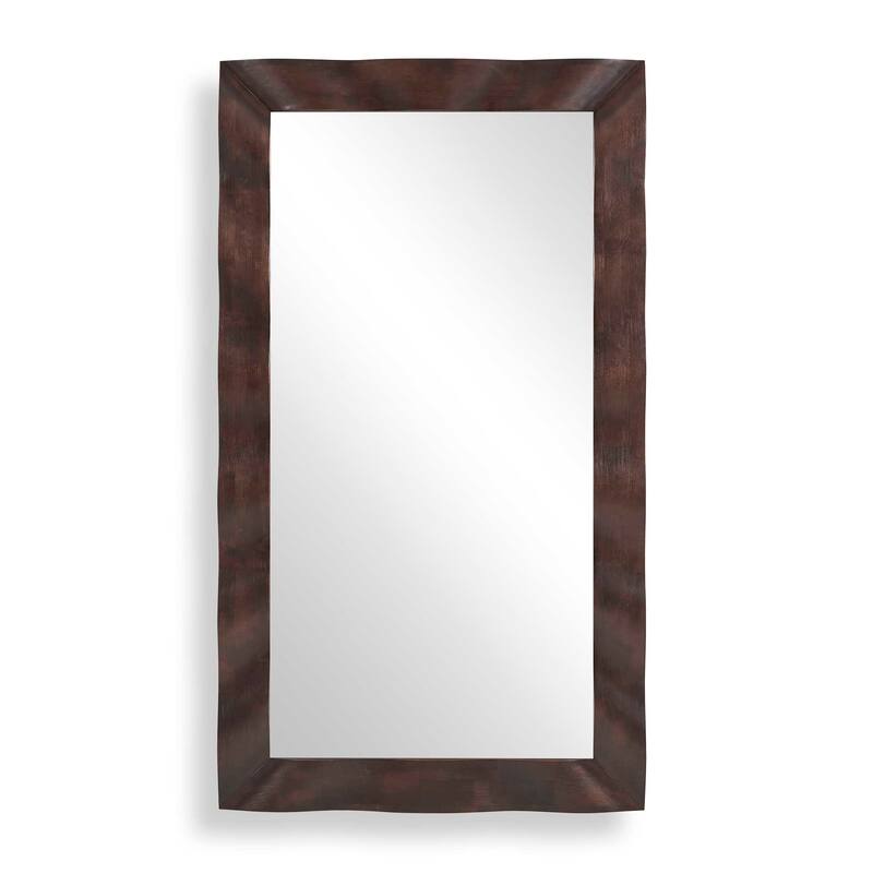 Uttermost Wrinkle Wavy Wood Mirror - 39.63" W x 69.63" H x 1.50" D