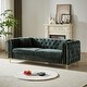 preview thumbnail 3 of 18, 82" Chenille Pull Buckle Sofa with Copper Nail Decoration Armrest