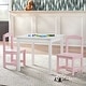 preview thumbnail 6 of 15, Simple Living White 3-piece Hayden Kids Table/Chair Set White/PInk