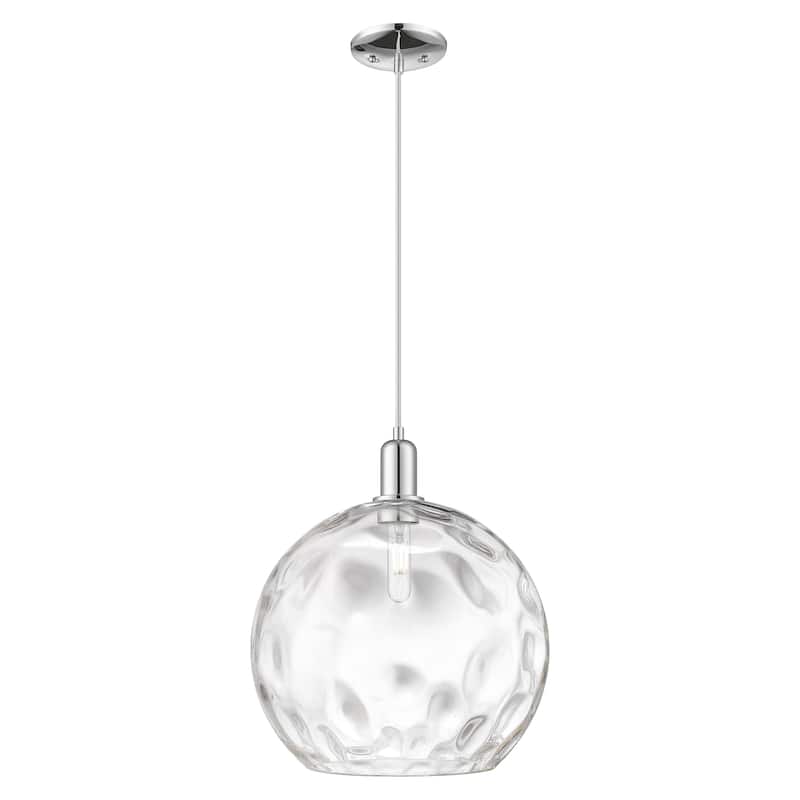 Innovations Lighting Endless Possibilities Arcadia - Athens Water Glass - 1 Light 13" Cord Hung Mini Pendant - Polished Chrome