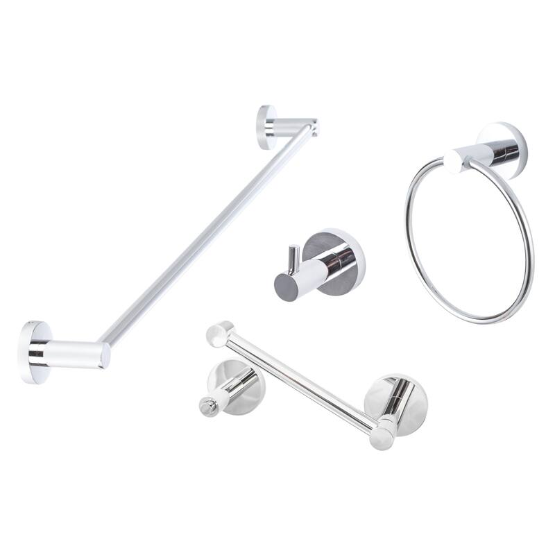 Sure-Loc LG-SET-PH2PV Lugano 4 Piece Bathroom Package with 30" Towel - Polished Chrome
