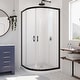 preview thumbnail 21 of 59, DreamLine Prime 36 in. x 36 in. x 74 3/4 in. Sliding Shower Enclosure and Shower Base Kit - 36" x 36" - 36" x 36" Satin Black; White; Frosted Glass