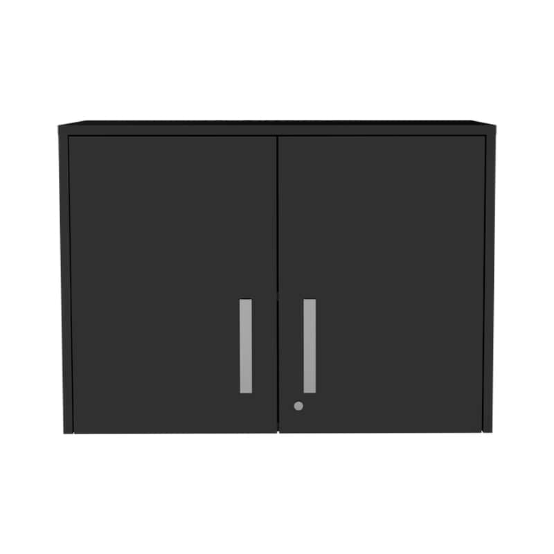 Medford 2-Door Rectangle Wall Cabinet Black Wengue