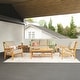 preview thumbnail 17 of 45, Cambridge Casual Lowell 5-piece Teak Wood Outdoor Conversation Set