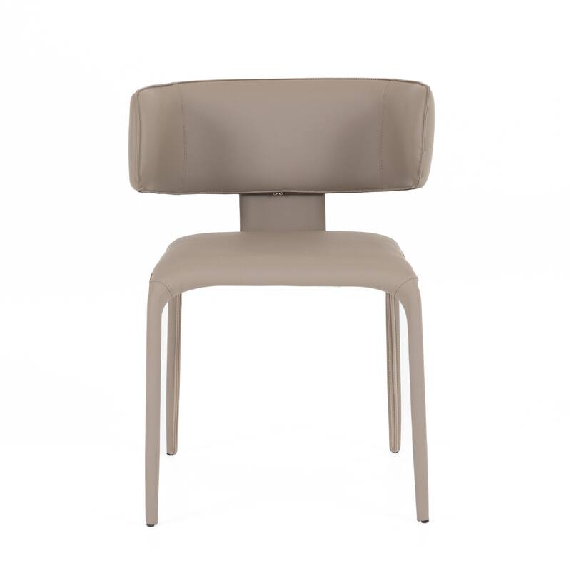 Modrest Odessa Modern Grey Vegan Leather Dining Chair