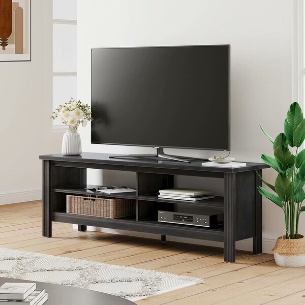 Farmhouse Wood TV Stands for 65 inch Flat Screen, Storage ...