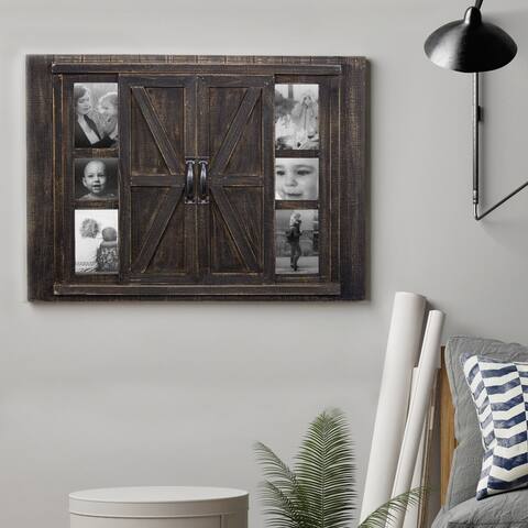 The Gray Barn Rustic Wood Collage Picture Frame with Mirror