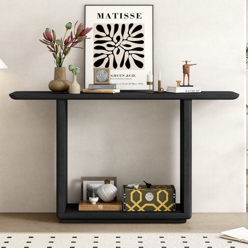 Minimalist Console Table with Curved Corners