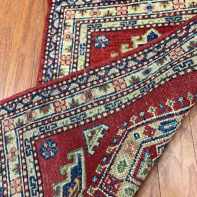 HERAT ORIENTAL Hand-knotted Kazak Wool Rug (1'11 x 3') - 1'11" x 3'
