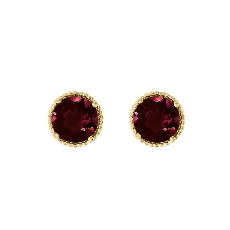 EFFY 14K Yellow Gold Garnet Stud Earrings