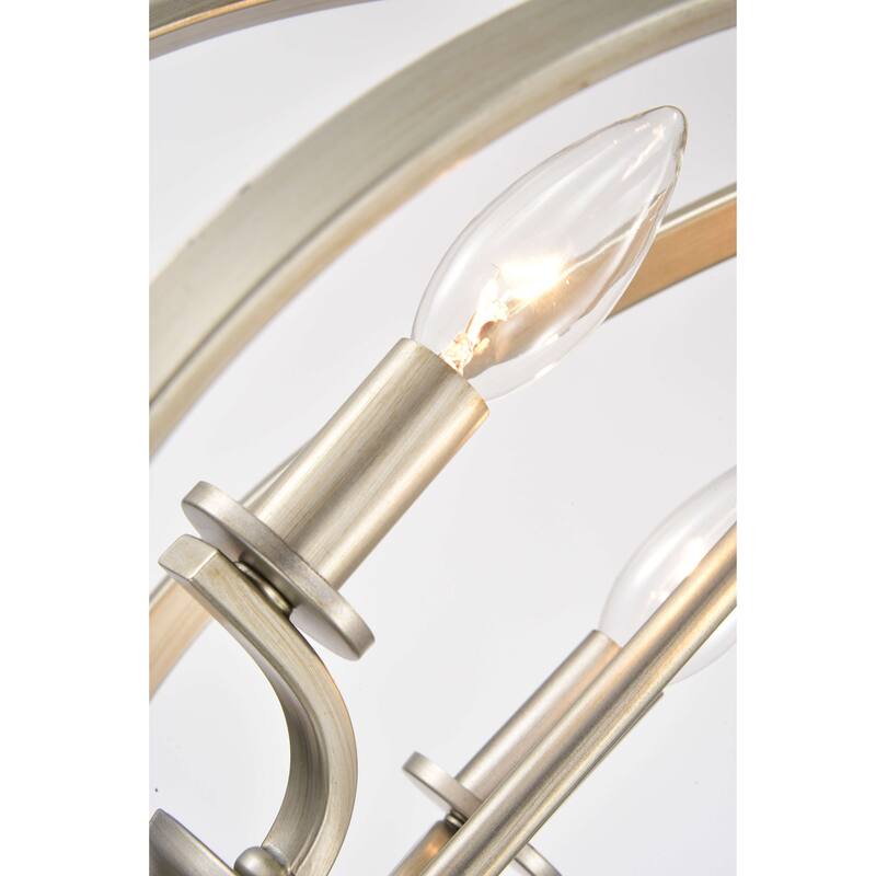 3-light Contemporary Sleek Curves Cradling Metal Flush Mount