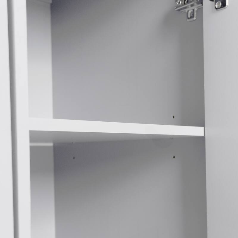 Kitchen Island with Trash Can Storage Cabinet, Kitchen Cart with Drop Leaf, Spice Rack