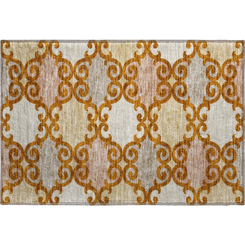Premium Washable Super Soft Ornate Scroll Mayfield Rug