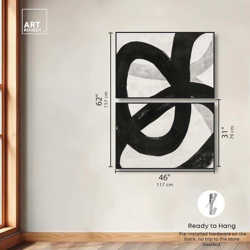 Infinite Loop I Canvas Set of 2 by Art Remedy