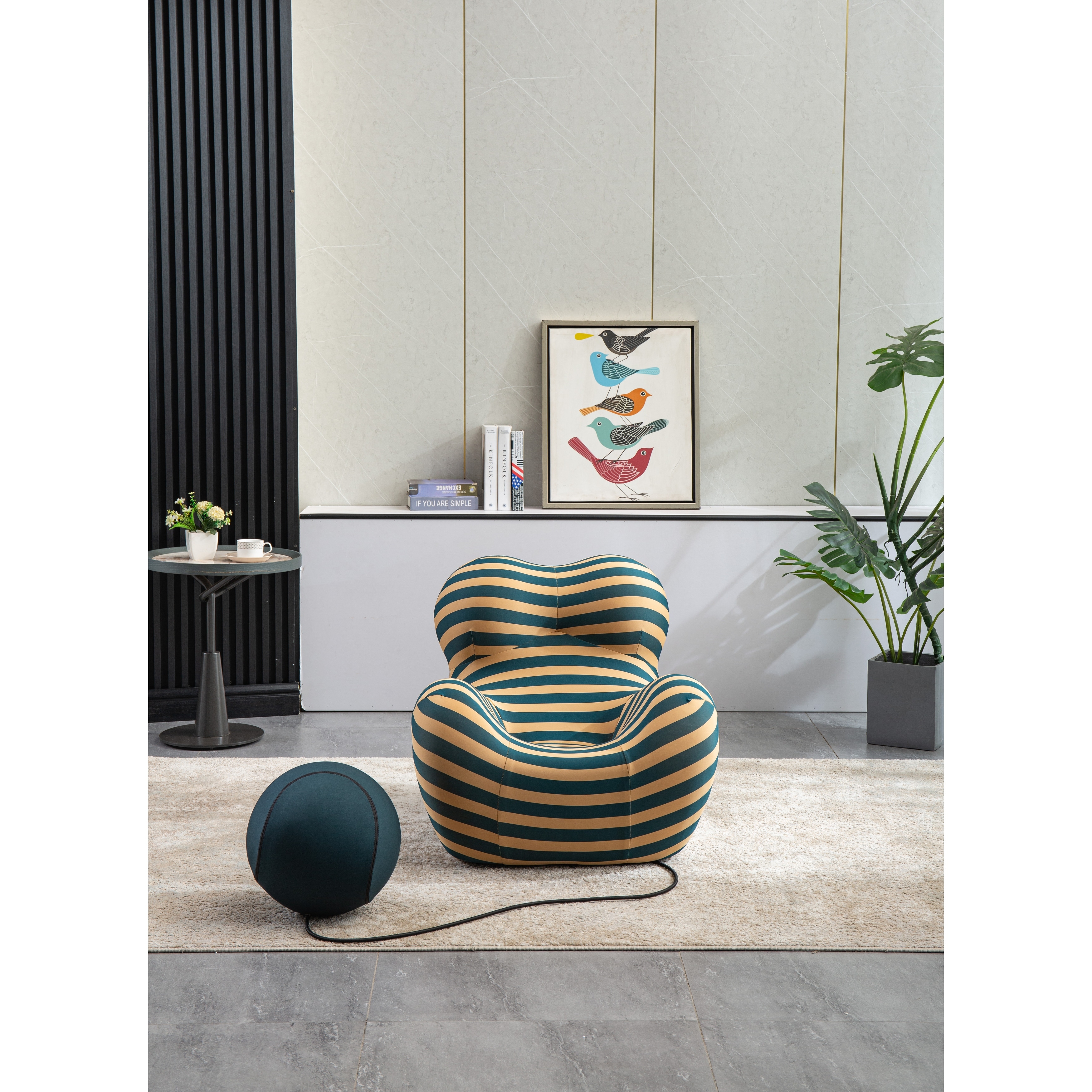 Striped barrel chair deals