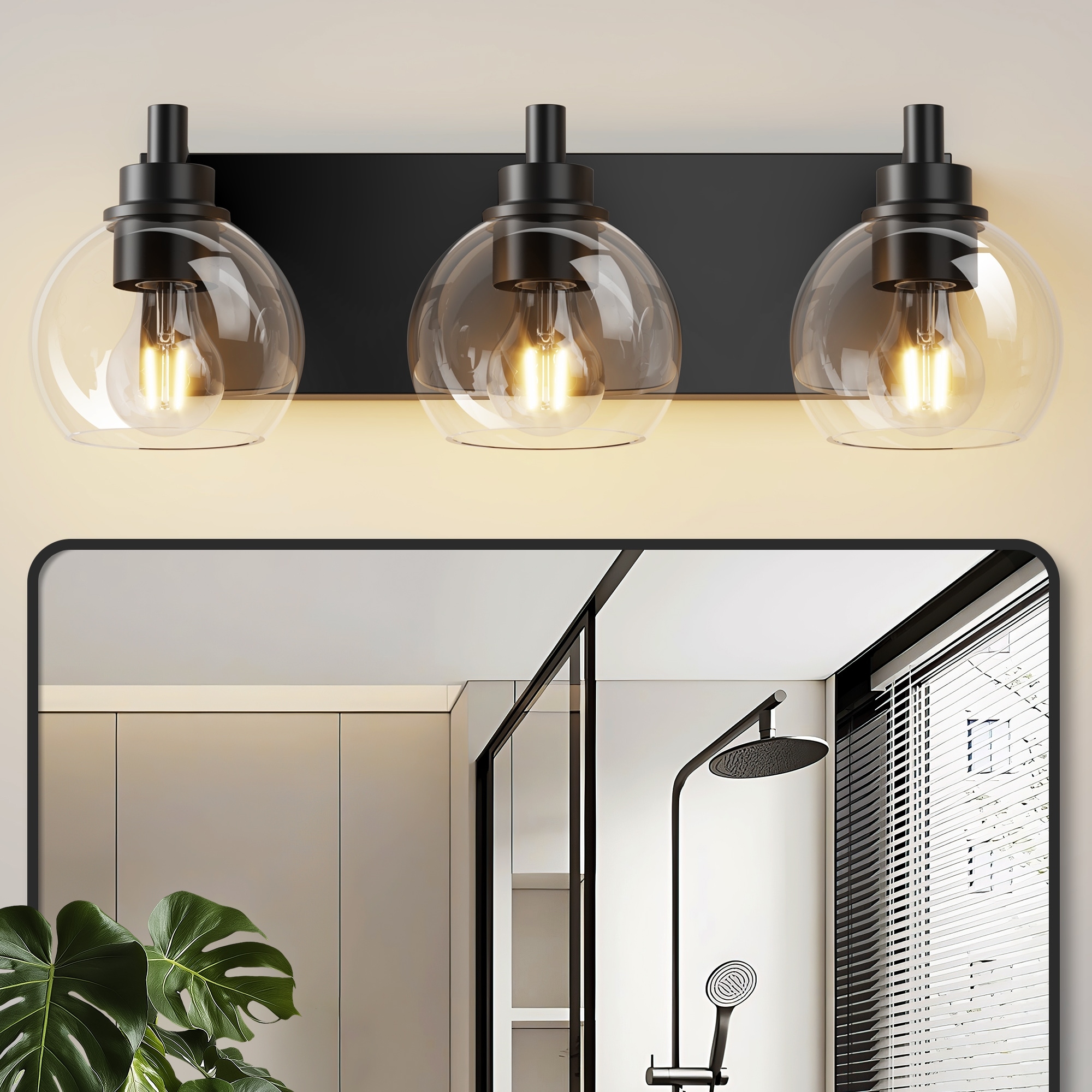 Modern Globe Vanity Light for Stylish Bathroom Spaces - 3-Lights